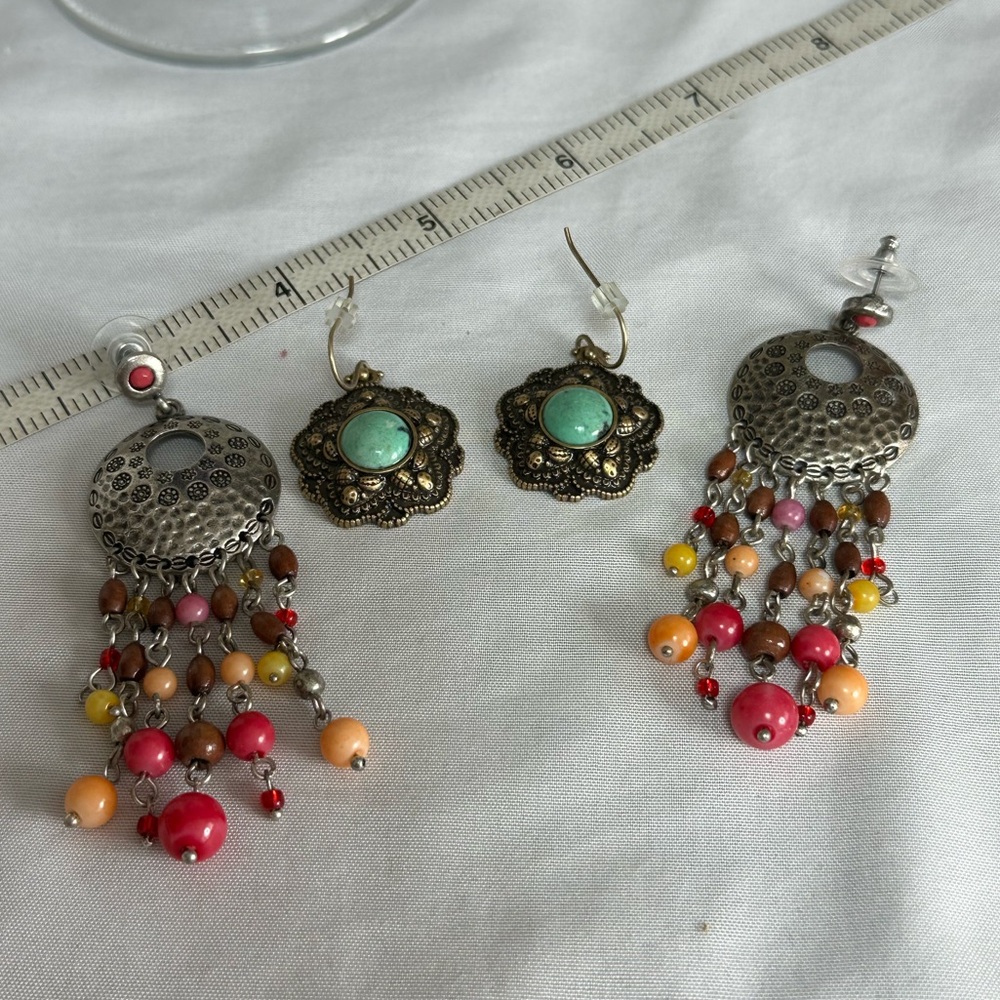 Two pair of Gypsy boho vibe earrings